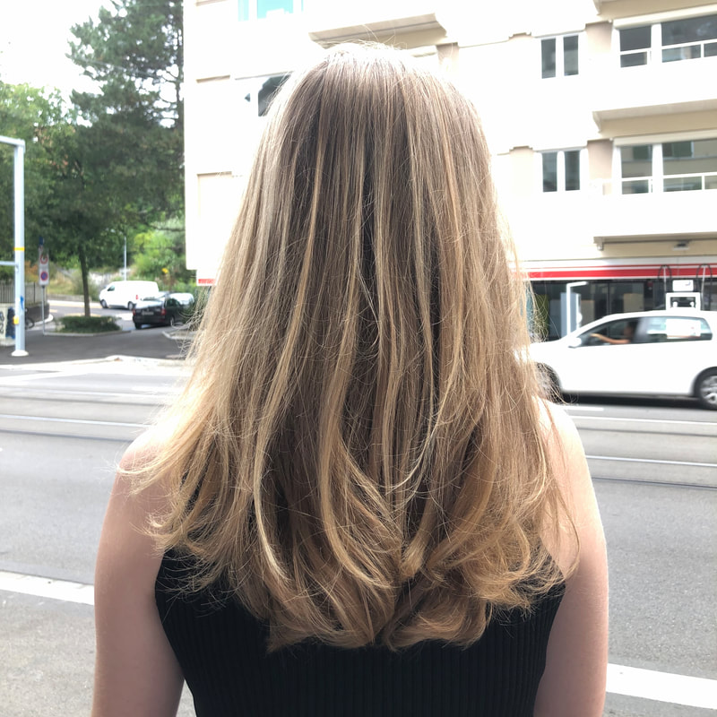Women's haircut by Sylvan Warring, hair studio in Zürich